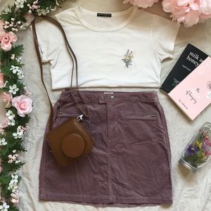 SOLD | nwot | purple corduroy skirt